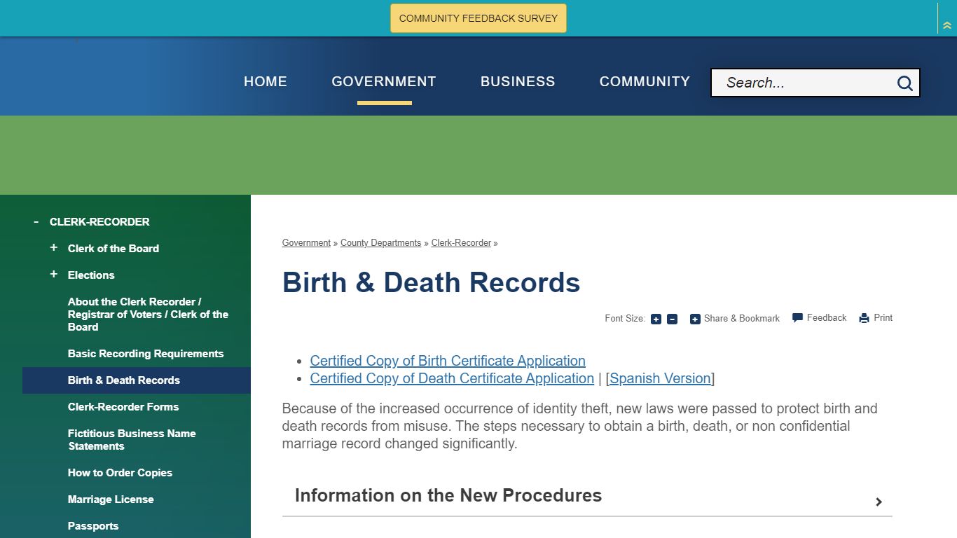 Birth & Death Records | Sutter County, CA